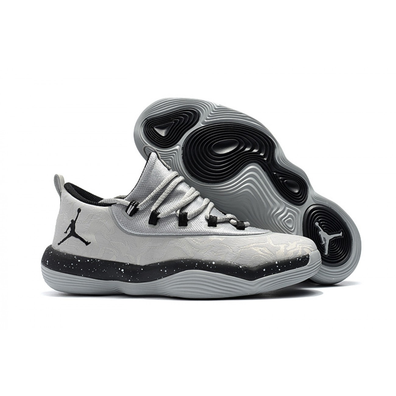 grey jordan basketball shoes